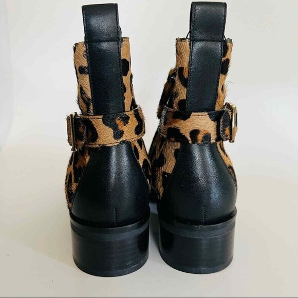 Cole Haan Women Kimberly Waterproof Leopard Print Ankle Bootie 6B Real Fur NWOB - Picture 6 of 14